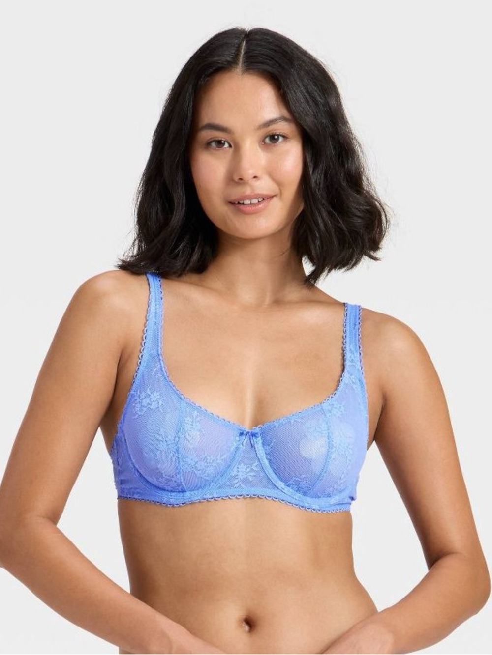Light Blue Lace Underwire Bra - Women Intimates & Sleepwear